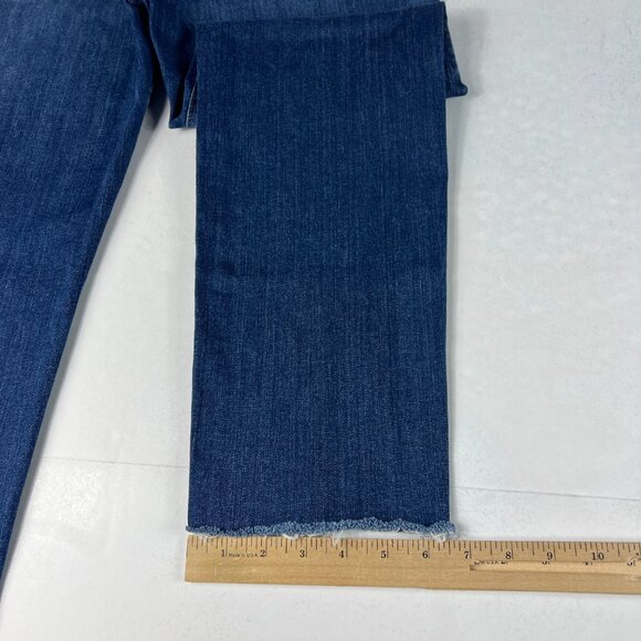 Edwin Jeans Women's 31 Bree Straight Crop High Rise Blue Faded Stretch Denim - Picture 11 of 16